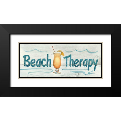 Beach Therapy - In Color Black Modern Wood Framed Art Print with Double Matting by Tillmon, Avery