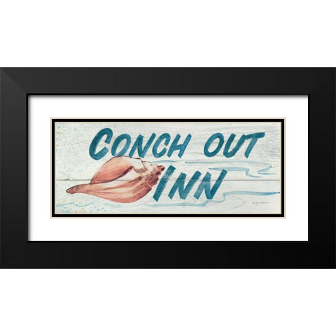 Conch Out Inn- In Color Black Modern Wood Framed Art Print with Double Matting by Tillmon, Avery