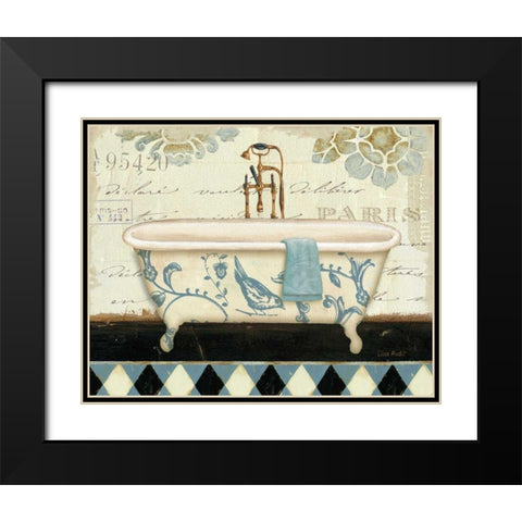 Marche de Fleurs Bath II Black Modern Wood Framed Art Print with Double Matting by Audit, Lisa