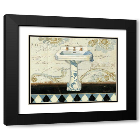 Marche de Fleurs Bath III Black Modern Wood Framed Art Print with Double Matting by Audit, Lisa