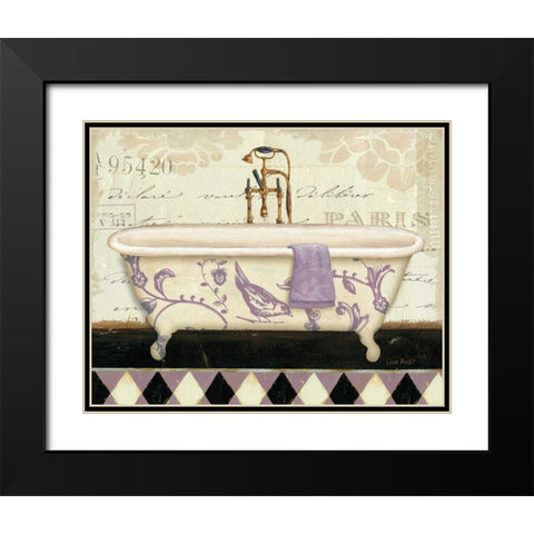 Lavender Marche de Fleurs Bath II Black Modern Wood Framed Art Print with Double Matting by Audit, Lisa