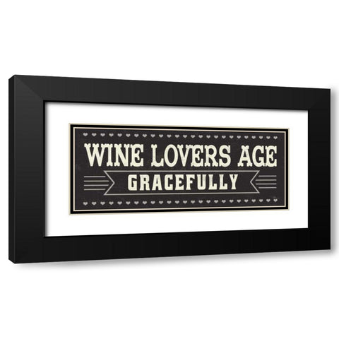 Wine Lovers IV Black Modern Wood Framed Art Print with Double Matting by Pela Studio