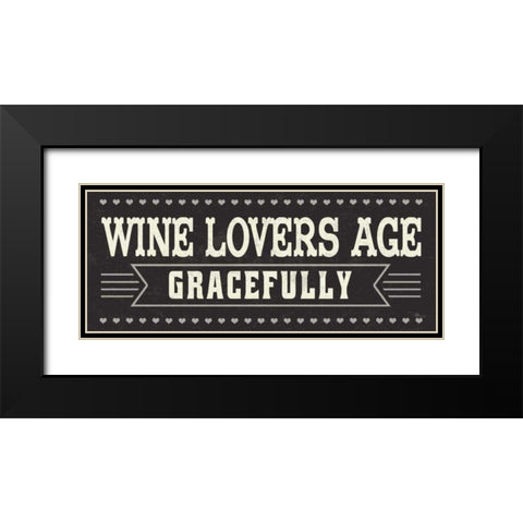Wine Lovers IV Black Modern Wood Framed Art Print with Double Matting by Pela Studio