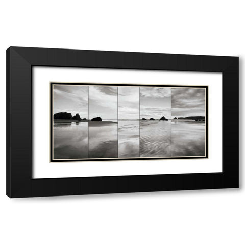 Tides on Bandon Beach Black Modern Wood Framed Art Print with Double Matting by Audit, Lisa