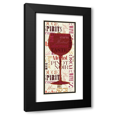 Colorful Wine Sayings - Cabernet Black Modern Wood Framed Art Print with Double Matting by Pela Studio