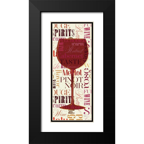 Colorful Wine Sayings - Cabernet Black Modern Wood Framed Art Print with Double Matting by Pela Studio