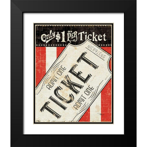 Movie Night IV Black Modern Wood Framed Art Print with Double Matting by Pela Studio