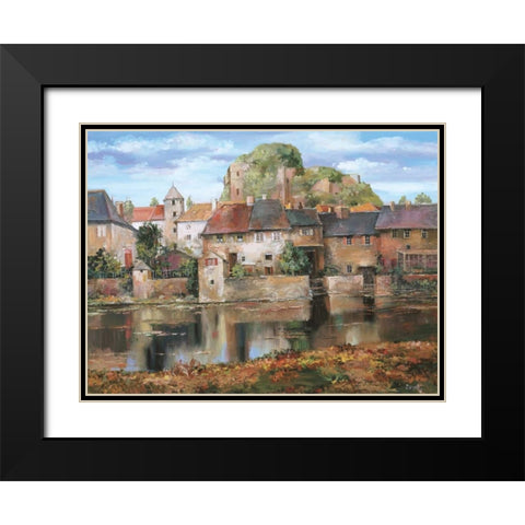 La Seyne-sur-Mer Black Modern Wood Framed Art Print with Double Matting by Duvall, Roger