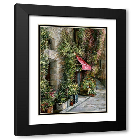 St. Moritz Cafe Black Modern Wood Framed Art Print with Double Matting by Duvall, Roger