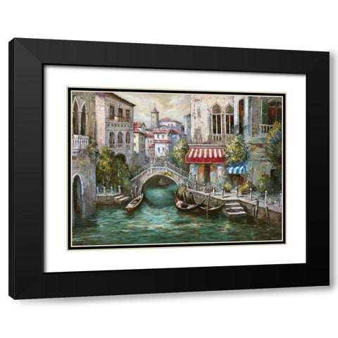 Venezia Petite I Black Modern Wood Framed Art Print with Double Matting by Mancini, Gianni