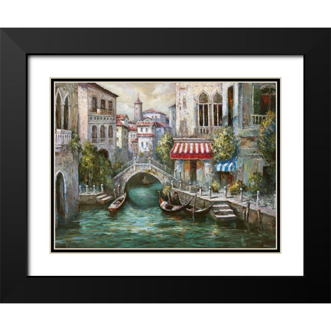 Venezia Petite I Black Modern Wood Framed Art Print with Double Matting by Mancini, Gianni