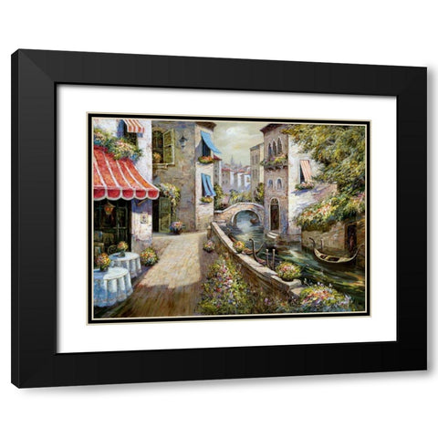 Venezia Petite II Black Modern Wood Framed Art Print with Double Matting by Mancini, Gianni
