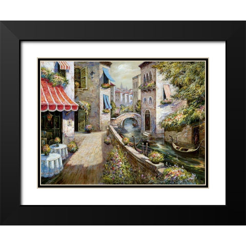 Venezia Petite II Black Modern Wood Framed Art Print with Double Matting by Mancini, Gianni