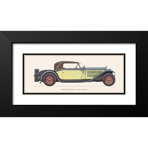 Austro-Daimler 1931 Black Modern Wood Framed Art Print with Double Matting by Fantini, Antonio