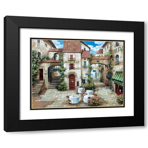 Le Marais Black Modern Wood Framed Art Print with Double Matting by Duvall, Roger