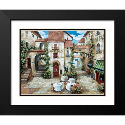 Le Marais Black Modern Wood Framed Art Print with Double Matting by Duvall, Roger
