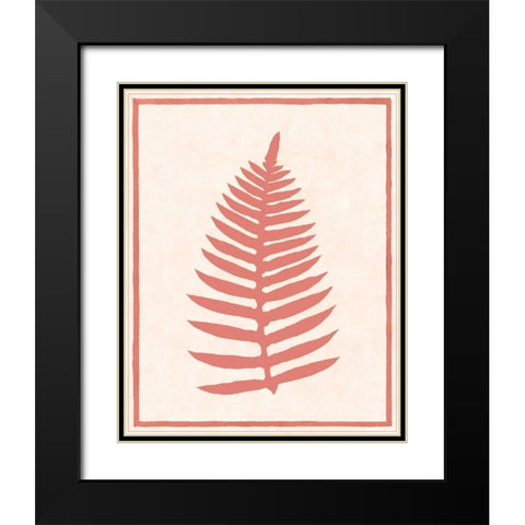 Silhouette in Coral I Black Modern Wood Framed Art Print with Double Matting by Davies, Susan