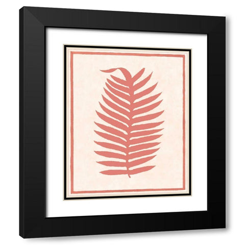 Silhouette in Coral II Black Modern Wood Framed Art Print with Double Matting by Davies, Susan