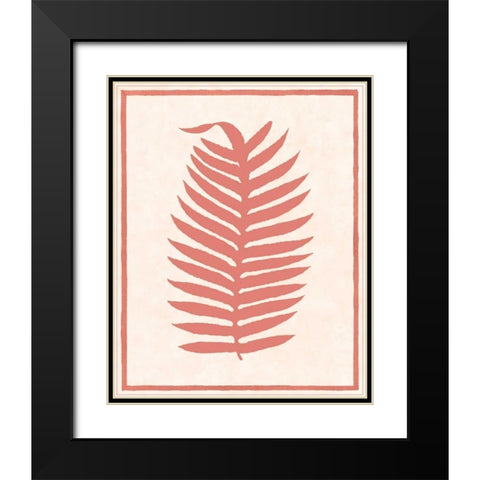 Silhouette in Coral II Black Modern Wood Framed Art Print with Double Matting by Davies, Susan
