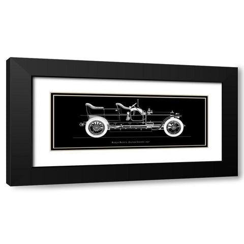 Rolls Royce 1907 Black Modern Wood Framed Art Print with Double Matting by Fantini, Antonio