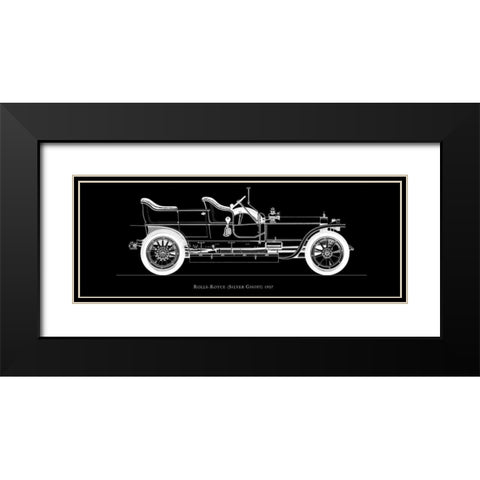 Rolls Royce 1907 Black Modern Wood Framed Art Print with Double Matting by Fantini, Antonio