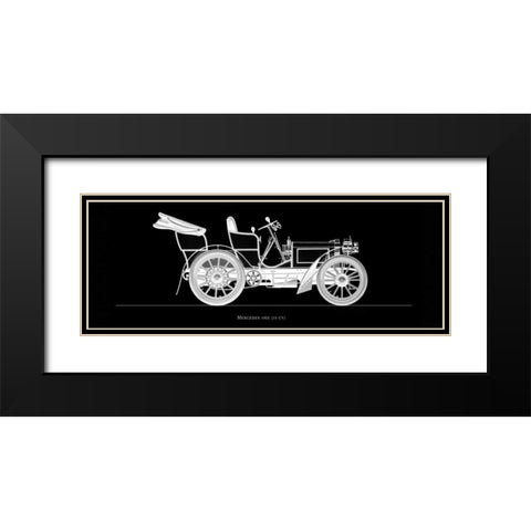 Mercedes 1900 Black Modern Wood Framed Art Print with Double Matting by Fantini, Antonio