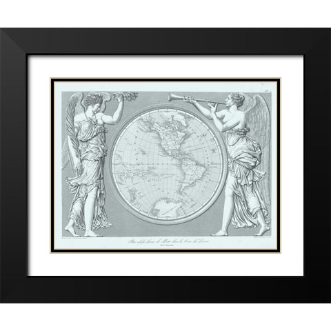 Century Classic II Black Modern Wood Framed Art Print with Double Matting by Baltard, Emile