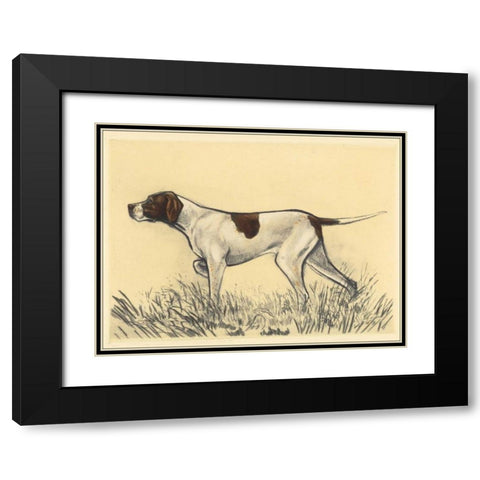 Hunting Dogs-Pointer Black Modern Wood Framed Art Print with Double Matting by Collot, Andres