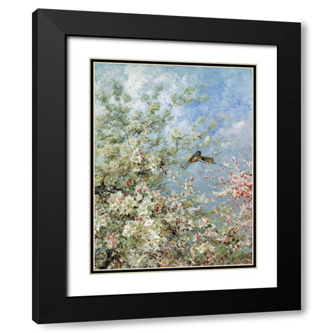 Apple Blossoms Black Modern Wood Framed Art Print with Double Matting by Wisinger-Florian, Olga