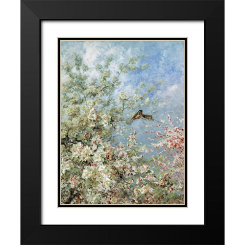 Apple Blossoms Black Modern Wood Framed Art Print with Double Matting by Wisinger-Florian, Olga
