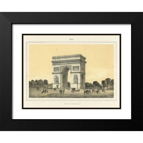 Arc de Triomphe Black Modern Wood Framed Art Print with Double Matting by Rogers, Adam