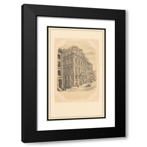 Broadway and 29th Black Modern Wood Framed Art Print with Double Matting by Old New York