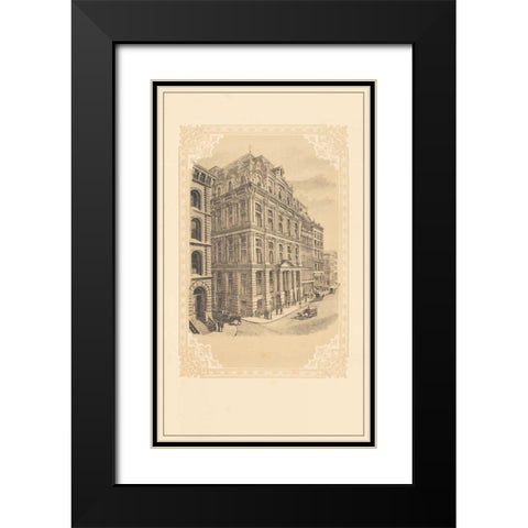 Broadway and 29th Black Modern Wood Framed Art Print with Double Matting by Old New York