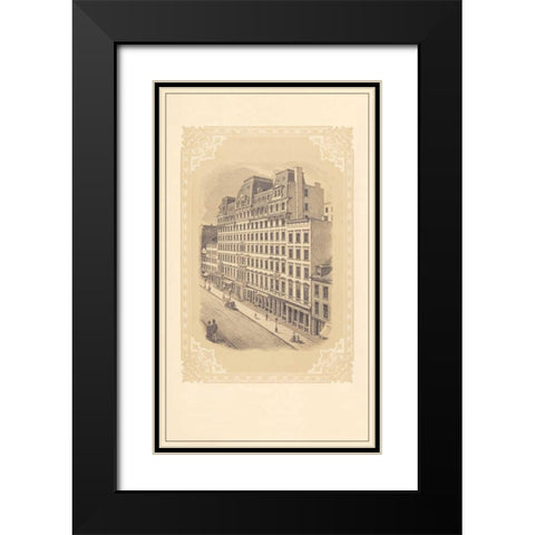 Grand and Crosby Black Modern Wood Framed Art Print with Double Matting by Old New York
