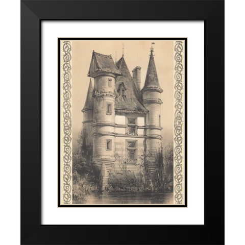 Bordeaux Chateau I Black Modern Wood Framed Art Print with Double Matting by Fermin Cassas, Louis