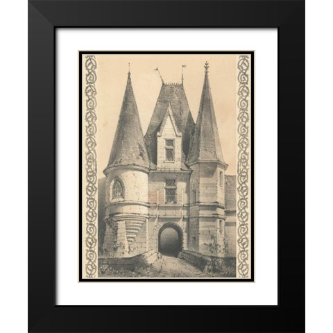 Bordeaux Chateau II Black Modern Wood Framed Art Print with Double Matting by Fermin Cassas, Louis