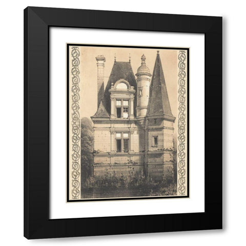 Bordeaux Chateau IV Black Modern Wood Framed Art Print with Double Matting by Fermin Cassas, Louis