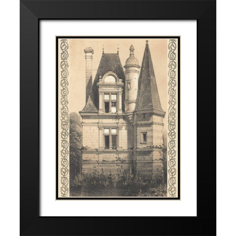 Bordeaux Chateau IV Black Modern Wood Framed Art Print with Double Matting by Fermin Cassas, Louis