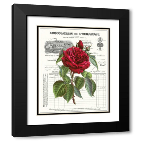 Heirloom Roses A Black Modern Wood Framed Art Print with Double Matting by Chilton, Sarah E