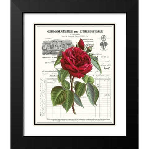 Heirloom Roses A Black Modern Wood Framed Art Print with Double Matting by Chilton, Sarah E