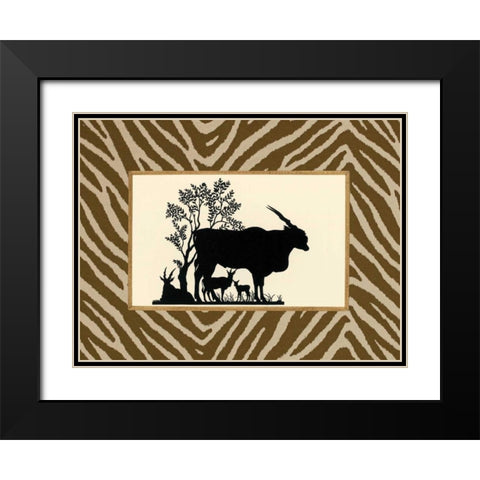 Serengeti Silhouette I Black Modern Wood Framed Art Print with Double Matting by Chilton, Sarah E