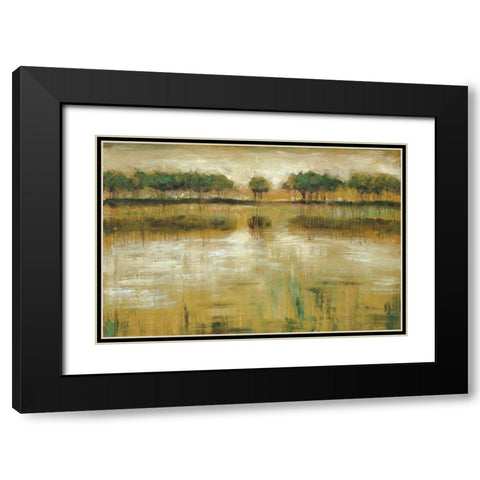 Tiverton Lake Black Modern Wood Framed Art Print with Double Matting by Roth, Jack