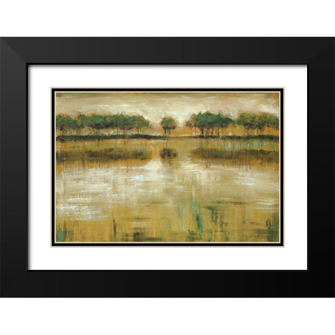 Tiverton Lake Black Modern Wood Framed Art Print with Double Matting by Roth, Jack