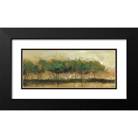 Tiverton Panel I Black Modern Wood Framed Art Print with Double Matting by Roth, Jack