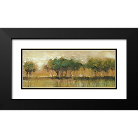 Tiverton Panel II Black Modern Wood Framed Art Print with Double Matting by Roth, Jack
