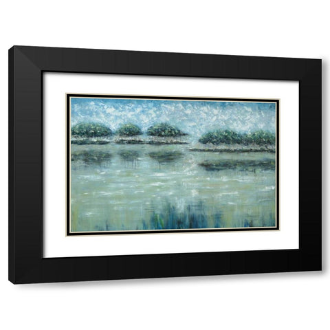 Avery Islands Black Modern Wood Framed Art Print with Double Matting by Roth, Jack