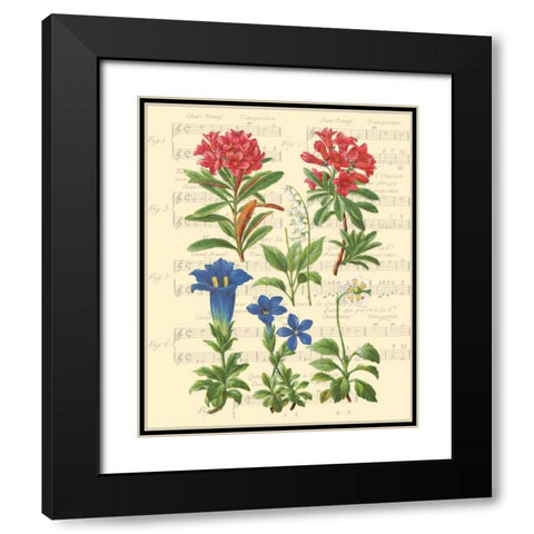 Allegro I Black Modern Wood Framed Art Print with Double Matting by Paschal, Irene