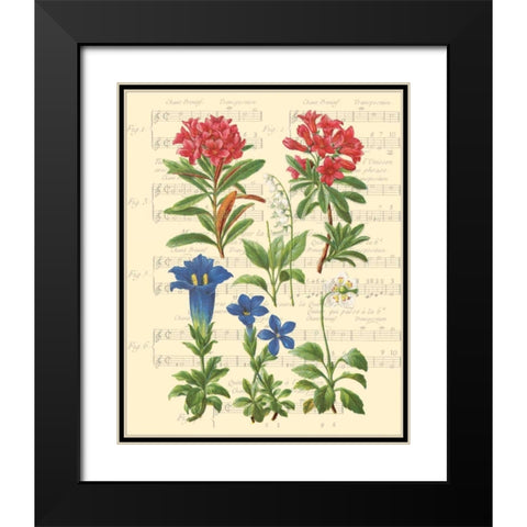 Allegro I Black Modern Wood Framed Art Print with Double Matting by Paschal, Irene