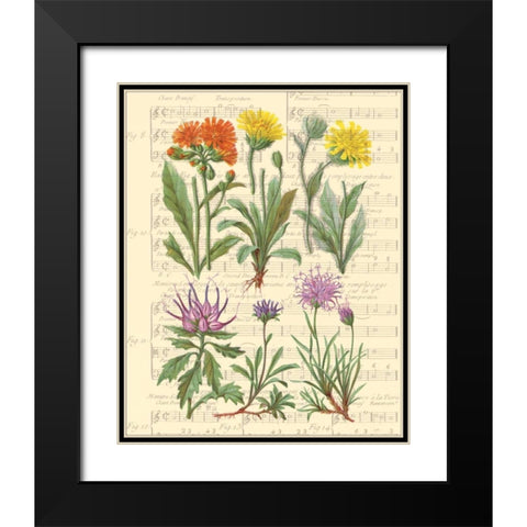 Allegro II Black Modern Wood Framed Art Print with Double Matting by Paschal, Irene