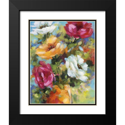 Celebration II Black Modern Wood Framed Art Print with Double Matting by King, Michael